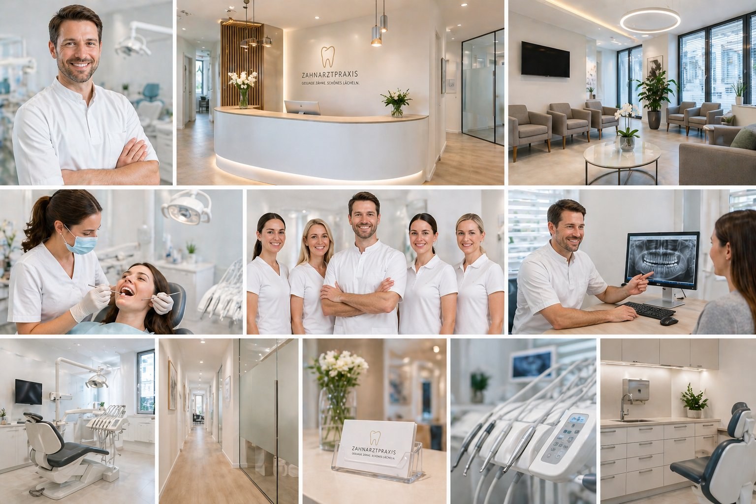 Übersicht aller Aufnahmen einer kompletten Praxis-Fotoreportage